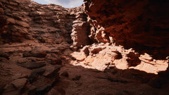 Those sure are some pretty rocks. This scene is rendered at 1080p and upscaled to 4K via Unreal Engine 5's Temporal Super Resolution. (Image via Epic Games and Unreal Engine)