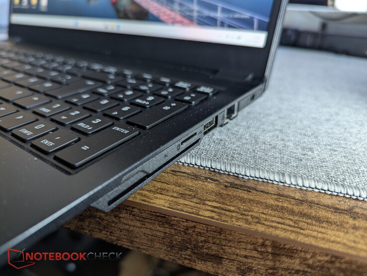 The microSD card reader in the Schenker Connect 15