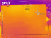 Bottom case surface temperatures at idle