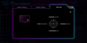 Navigation key settings