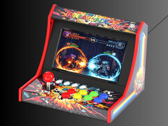 The front of the iMP Mini Arcade Pro Switch arcade cabinet is shown (Image source: iMP Gaming PR)