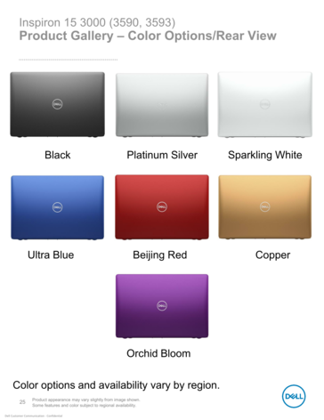 Seven Inspiron colors in all