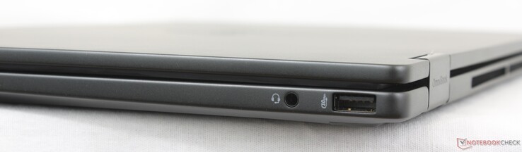 Right: 3.5 mm headset, USB-A (10 Gbps)