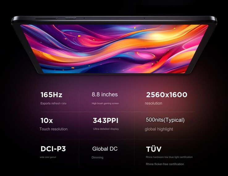 2024 Legion Y700 tablet screen details (Image source: Lenovo - machine translated)