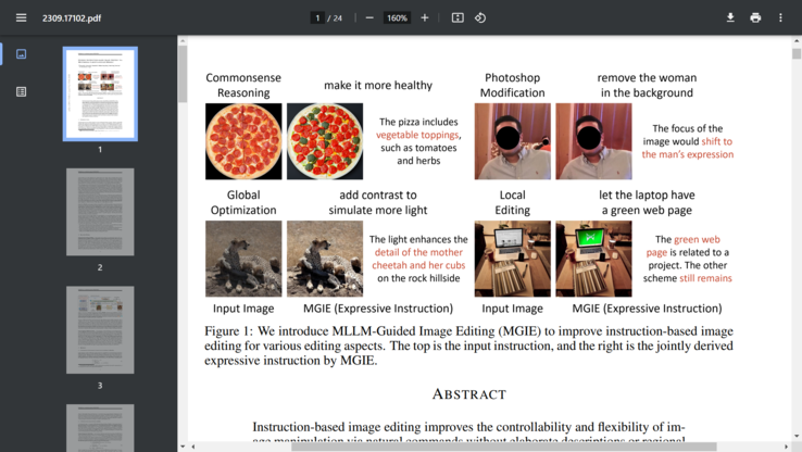 Apple develops a new AI image-editing model. (Source: arXiv)