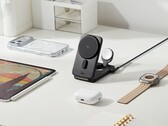 The new ESR CryoBoost foldable 3-in-1 magnetic charging station for Apple devices. (Image source: ESR)