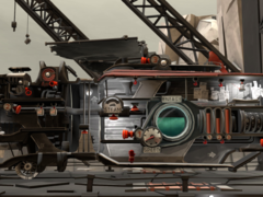 In FAR: Lone Sails, players have to guide their character across a dried-out seabed using a peculiar, sail-driven landship. (Image source: Steam)