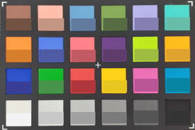 ColorChecker: The target color is displayed in the bottom half of each field.