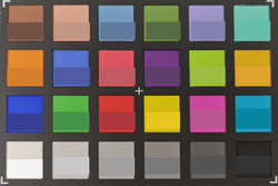 ColorChecker Passport: The lower half of each area of colour displays the reference colour