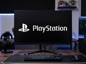 PC gaming setup with PlayStation logo shown