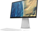 The Chromebase 21.5-inch All-in-One Desktop can rotate 90°. (Image source: HP)