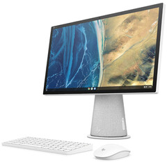 The Chromebase 21.5-inch All-in-One Desktop can rotate 90°. (Image source: HP)