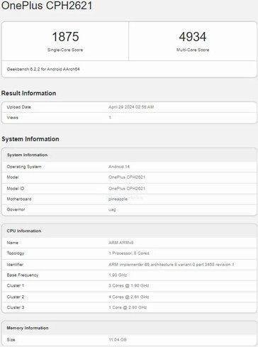 The "Nord 4" appears on Geekbench...