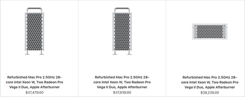 Refurbished Mac Pro models with 1.5 TB RAM. (Image source: Apple)