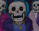 Graffiti depicting the Saints Row gang