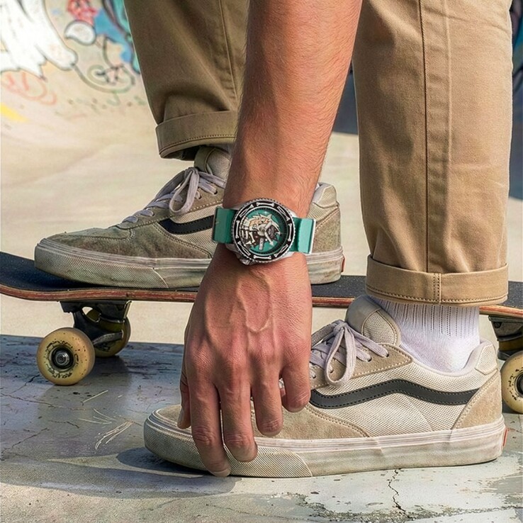 The Seiko 5 Sports x Poorboy SRPM17K collaboration watch. (Image source: Seiko via Q-P Magazine)