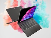 The 2024 Acer Swift X 14 (SFX14-72G) boasts AI features like noise reduction. (Image source: Acer, Pawel Czerwinski on Unsplash, edited)