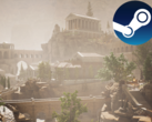The Forgotten City is set in an ancient Roman city where people have been turned into gold statues. (Image source: Modern Storyteller, Steam, edited)