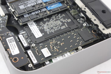Heatsink removed to reveal two M.2 2280 SSD slots