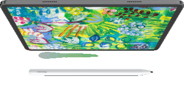 Blackview Zeno 6 tablet displaying colorful artwork with a white stylus below it