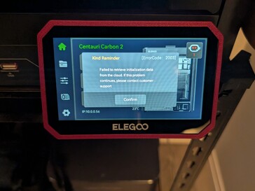 Initialization error came up randomly twice during the test period.