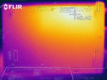 Heat development, bottom (load)