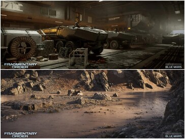 In development screenshots of Blue Mars map from Fragmentary Order.