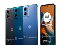 Motorola will sell the Moto G34 5G in at least three colour options, one with a leather-look finish. (Image source: MySmartPrice - edited)
