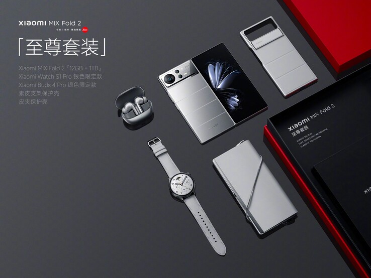 The Moonlight Silver Mix Fold 2 is slated to come with all this. (Source: Xiaomi)