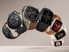The Amazfit GTR 4, GTS 4 and GTS 4 Mini smartwatches are currently discounted at Amazon in the US and Canada. (Image source: Amazfit)