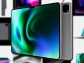 The unofficial renderings of the 2022 Apple iPad Pro show the display notch front and center. (Image source: @ld_vova - edited)