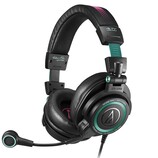 The Audio-Technica Hatsune Miku ATH-M50xSTS-USB MIKU headset is decorated with Miku design elements. (Image source: Audio-Technica)