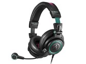 The Audio-Technica Hatsune Miku ATH-M50xSTS-USB MIKU headset is decorated with Miku design elements. (Image source: Audio-Technica)