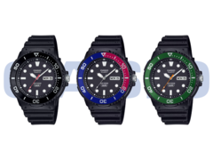 From left to right, the Casio MRW230H-1E1V, MRW230H-1E2V, and MRW230H-1E3V. (Image source: Casio)