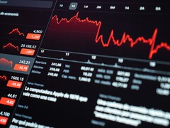 A digital stock market dashboard displaying financial tracking.