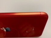 The faded (PRODUCT) RED iPhone SE 2 belonging to Ben Geskin's wife. (Image: @BenGeskin)