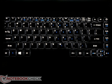 The keyboard features one-stage backlighting.