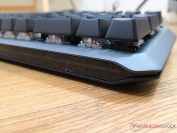 Front edge of keyboard