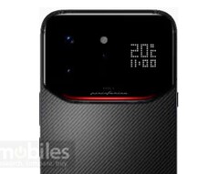 The Infinix Note 60 Ultra has a small display in the camera module.