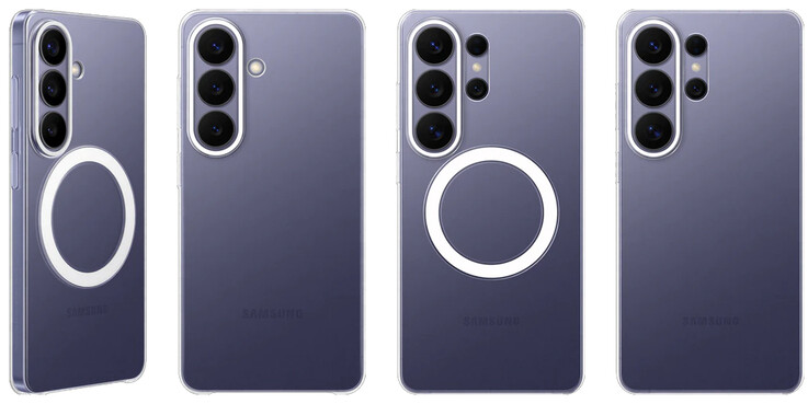 Leaked magnetic and non magnetic phone cases of the Galaxy S26 series