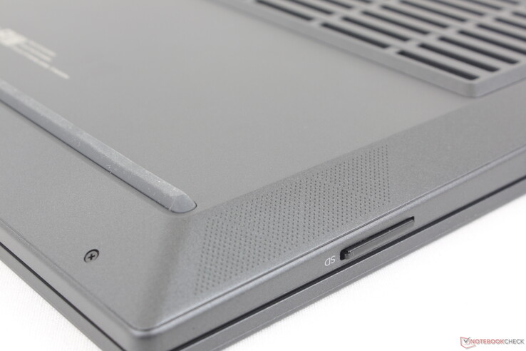 Fully inserted SD card sits almost flush against the edge of the chassis for safe transporting
