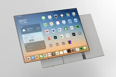 Render of a triple-folding Oppo phone. (Image source: Zhou Yibao)