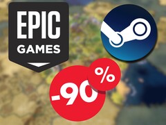 Sid Meier's Civilization VI is currently discounted by 90% on both Steam and the Epic Games Store. (Image source: Steam / Epic Games)