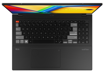 Asus VivoBook Pro 16X 3D OLED - Black - Keyboard and touchpad. (Image Source: Asus)