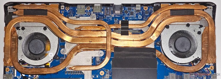 The Crosshair 16 HX AI sports a dual-fan cooling system with five heatpipes