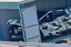 Tesla's Cybertruck has made land in New Zealand for cold-weather testing, perchance giving us a sneak peek at its expansive frunk and unusual lid design. (Image source: Cybertruck Owners Club)