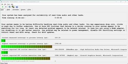 Maximum latencies after ten seconds of Prime95