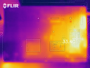 heat distribution at idle - underside