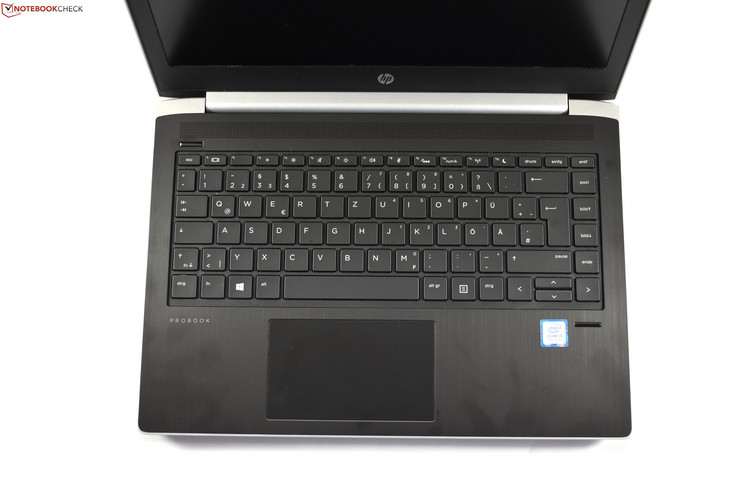 HP ProBook 430 G5 keyboard area