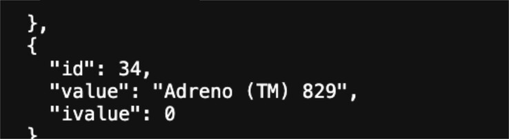 The Snapdragon 8 Gen 5 features Qualcomm's Adreno 829 GPU. (Image source: Geekbench)